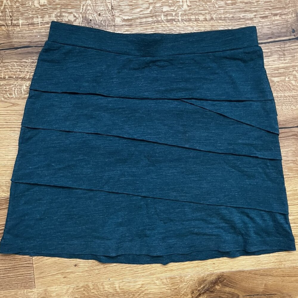 prAna Leah Layered Skirt - Teal Blue - Size M